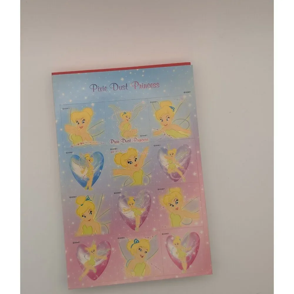 Disney Tinker Bell “Pixie Dust Princess” Notepad – Glitter Cover Made in Japan
